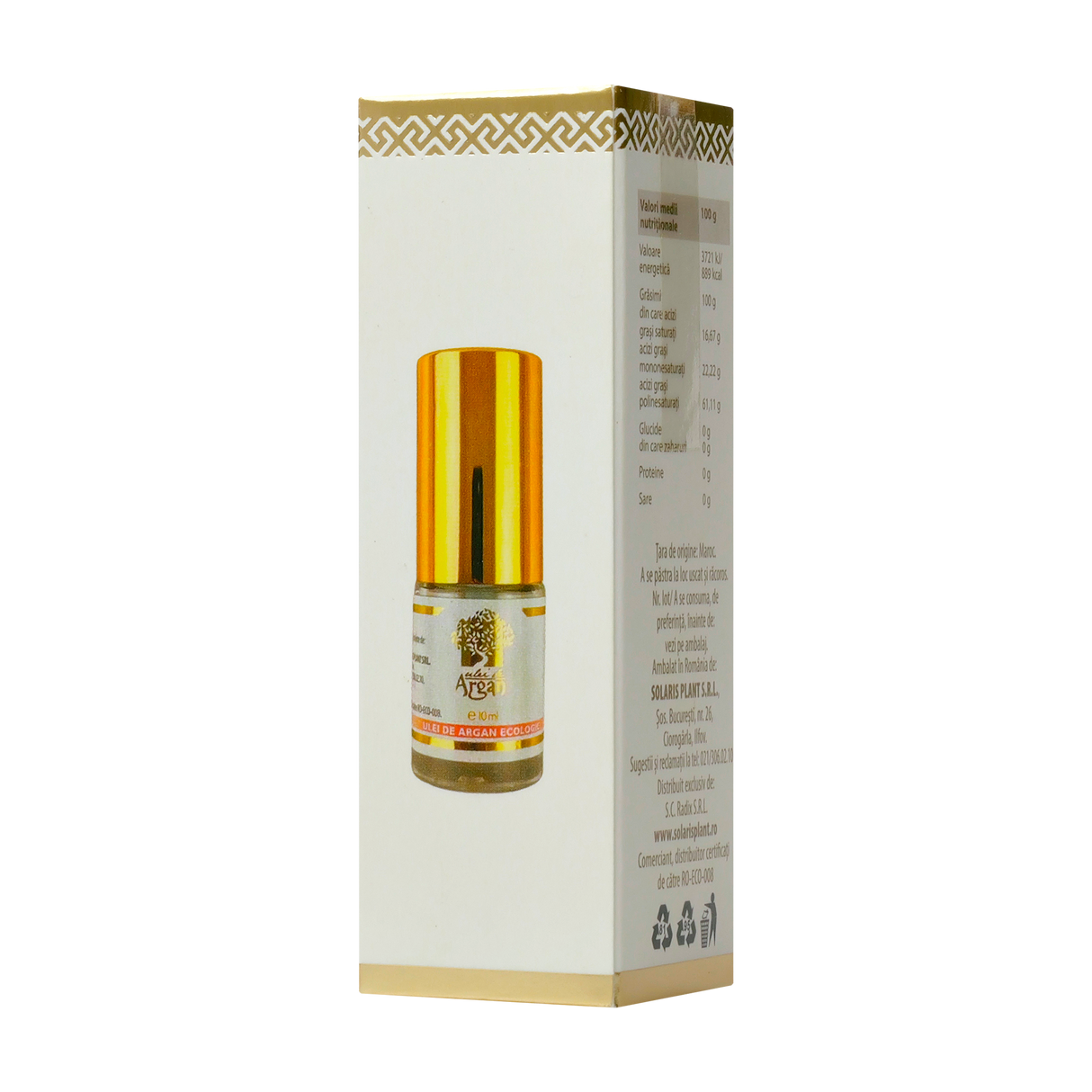 Ulei argan presat la rece eco 10ml Longevita