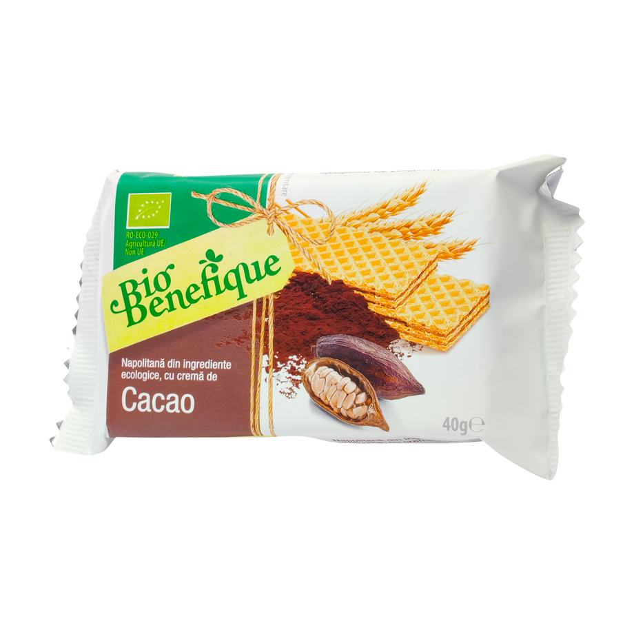 Napolitane cu crema cacao 40 g