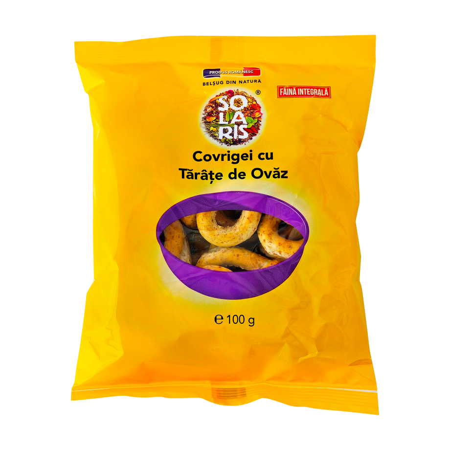 Bax 6 × Covrigei faina integrala si tarate ovaz 100 g