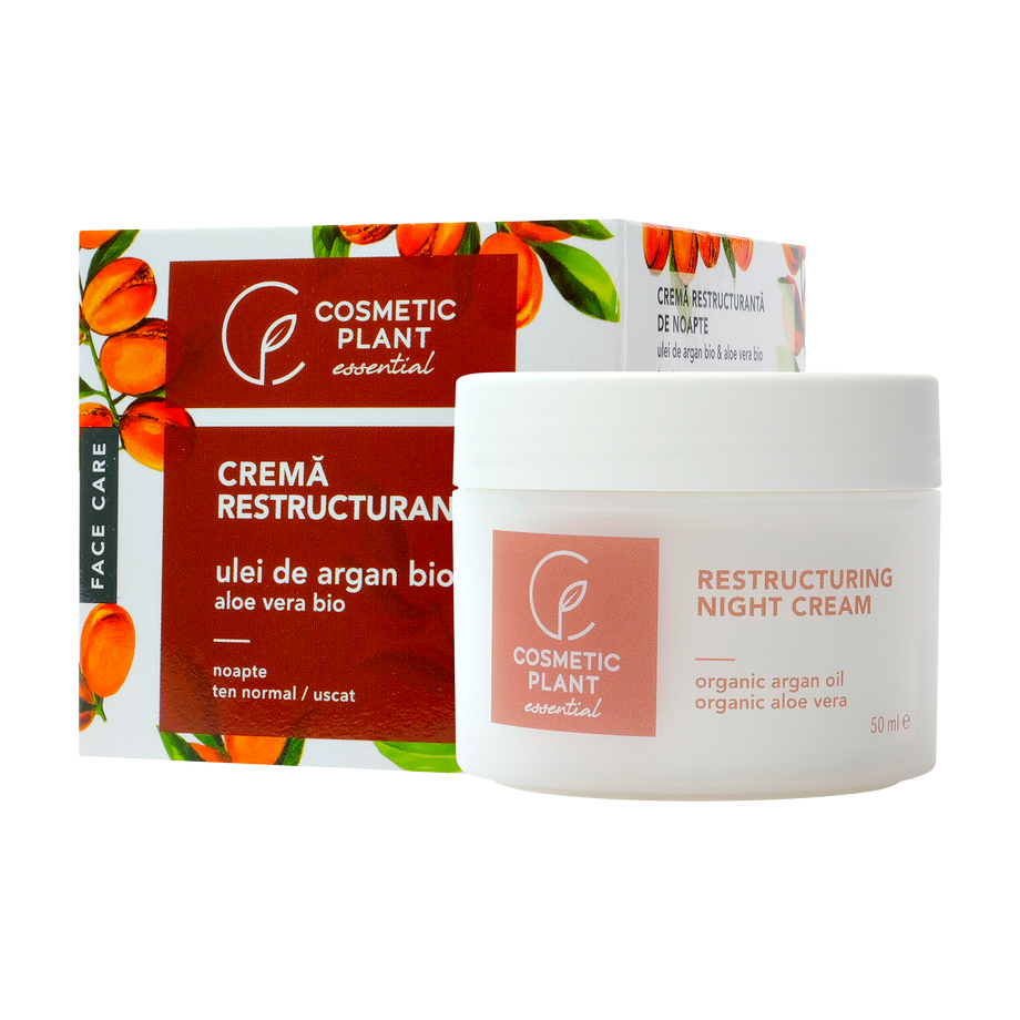 Crema restructuranta cu ulei argan, aloe vera 50 ml