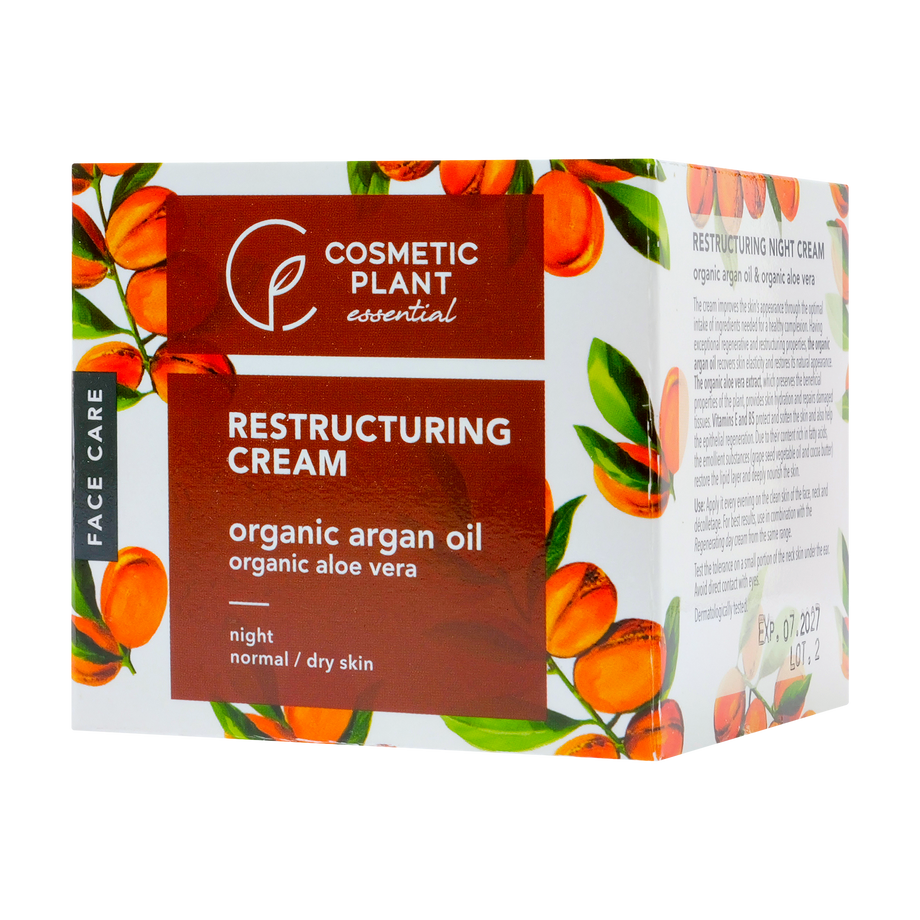 Crema restructuranta cu ulei argan, aloe vera 50 ml