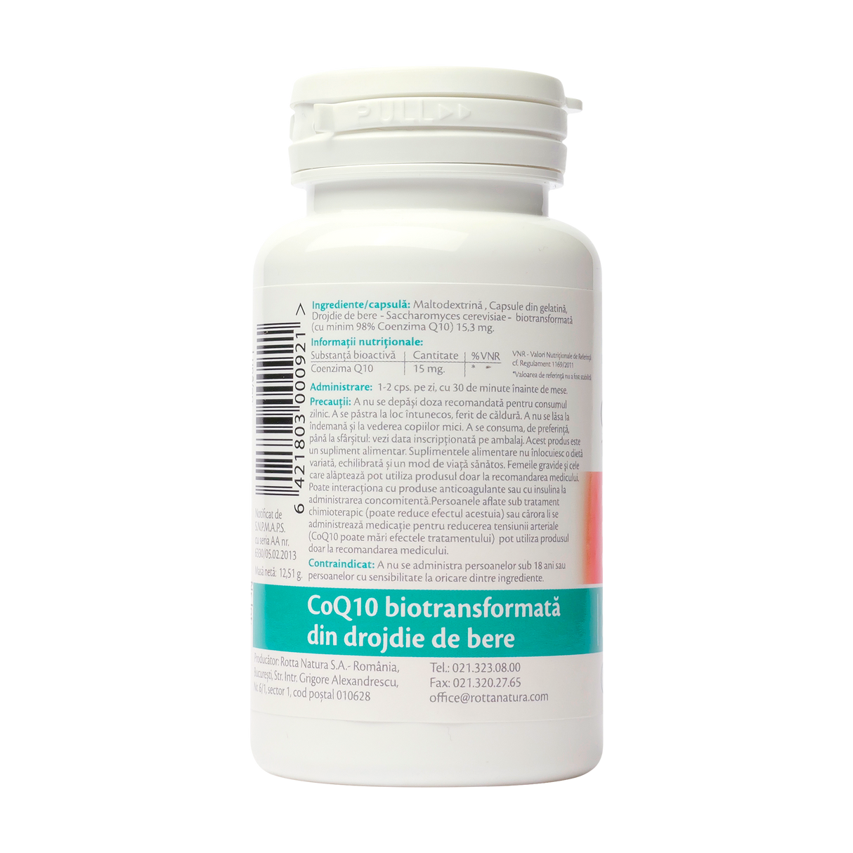 Coenzima D10 15mg 30 capsule