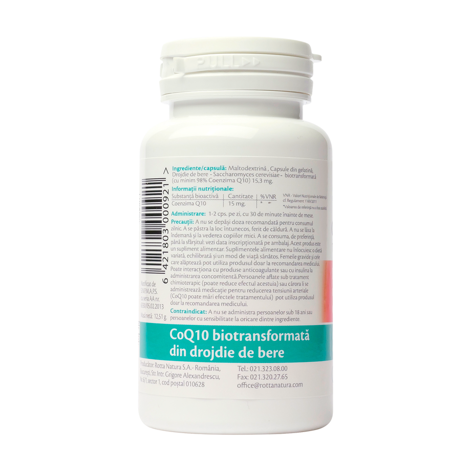 Coenzima D10 15mg 30 capsule