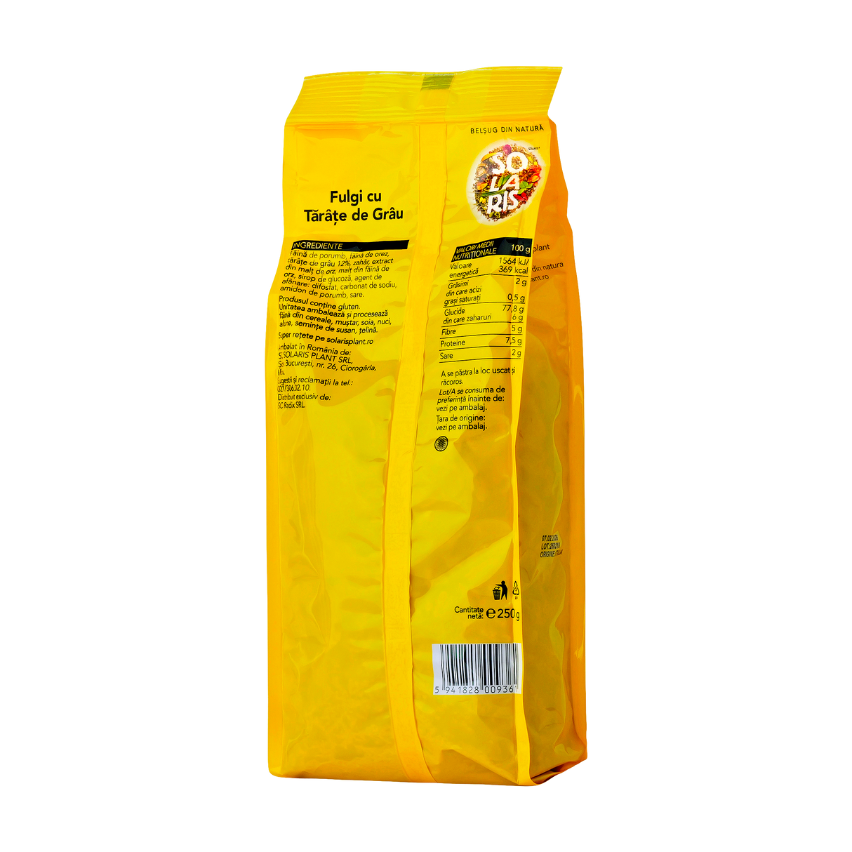 Fulgi cu tarate de grau 250 g