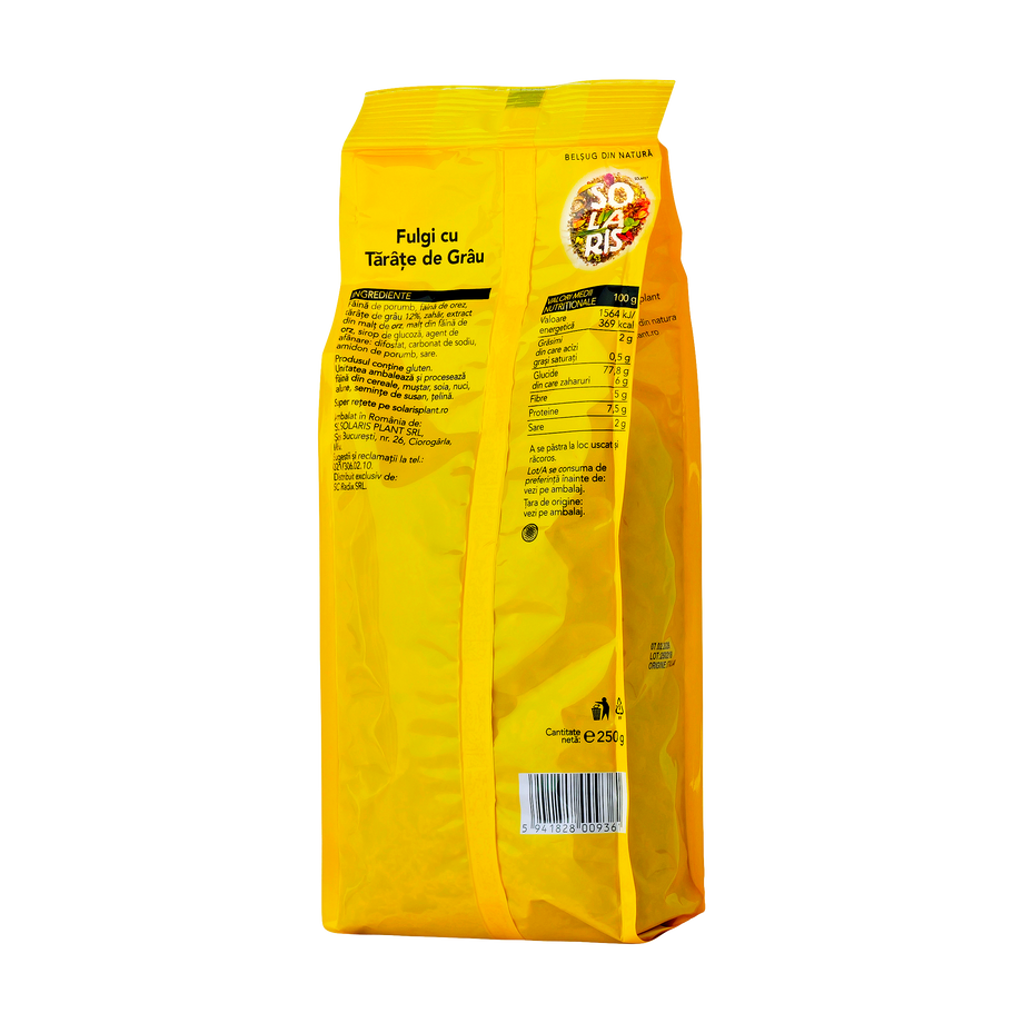 Fulgi cu tarate de grau 250 g
