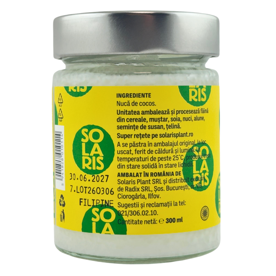 Ulei cocos presat la rece 300 ml