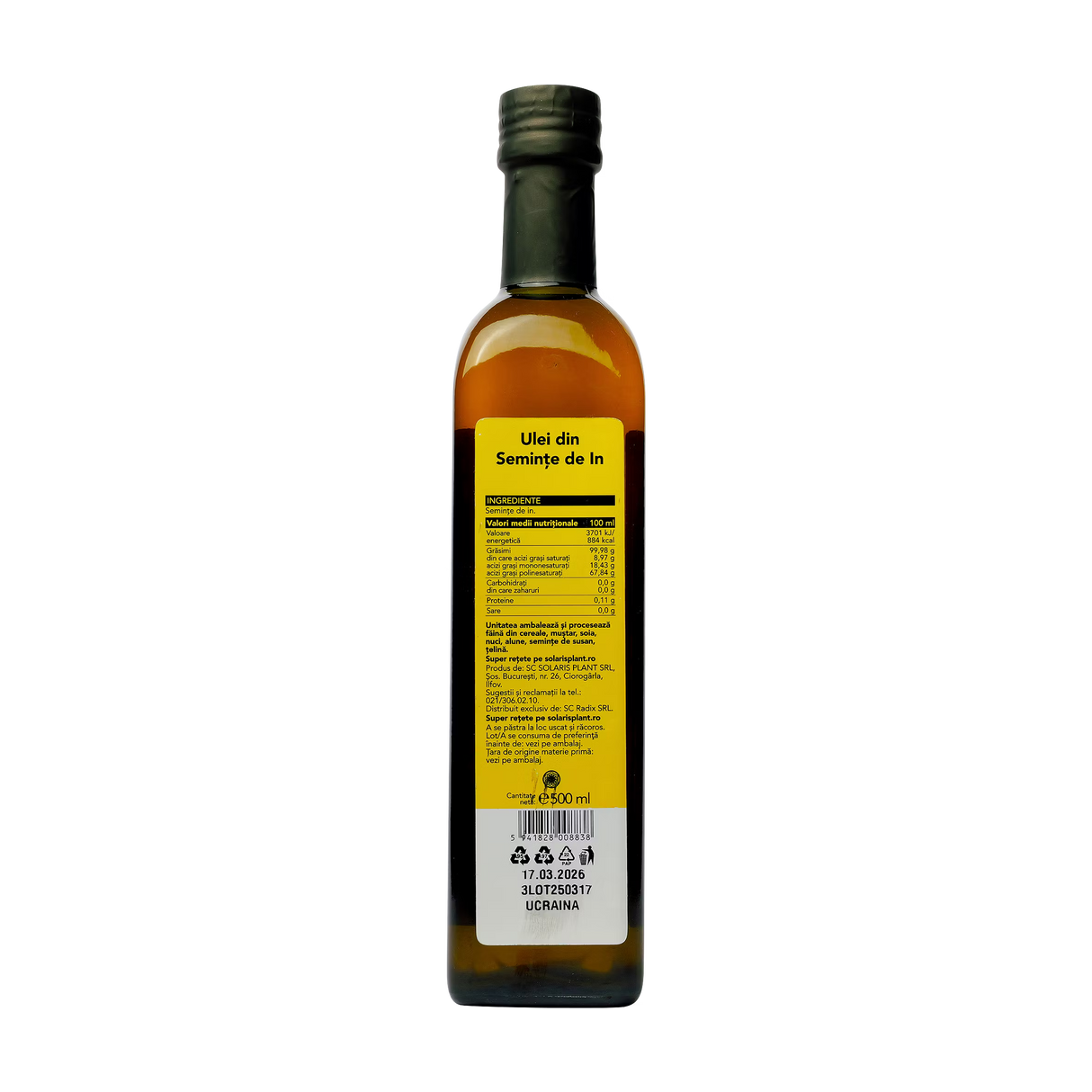 Ulei seminte in presat la rece 500 ml