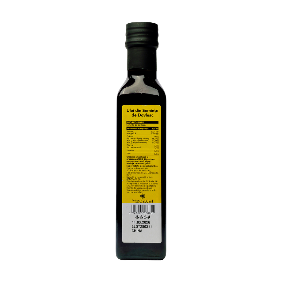 Ulei seminte dovleac presat la rece 250 ml