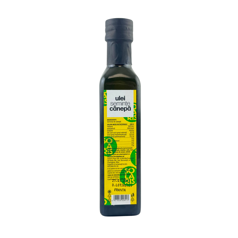 Ulei seminte canepa presat la rece 250 ml