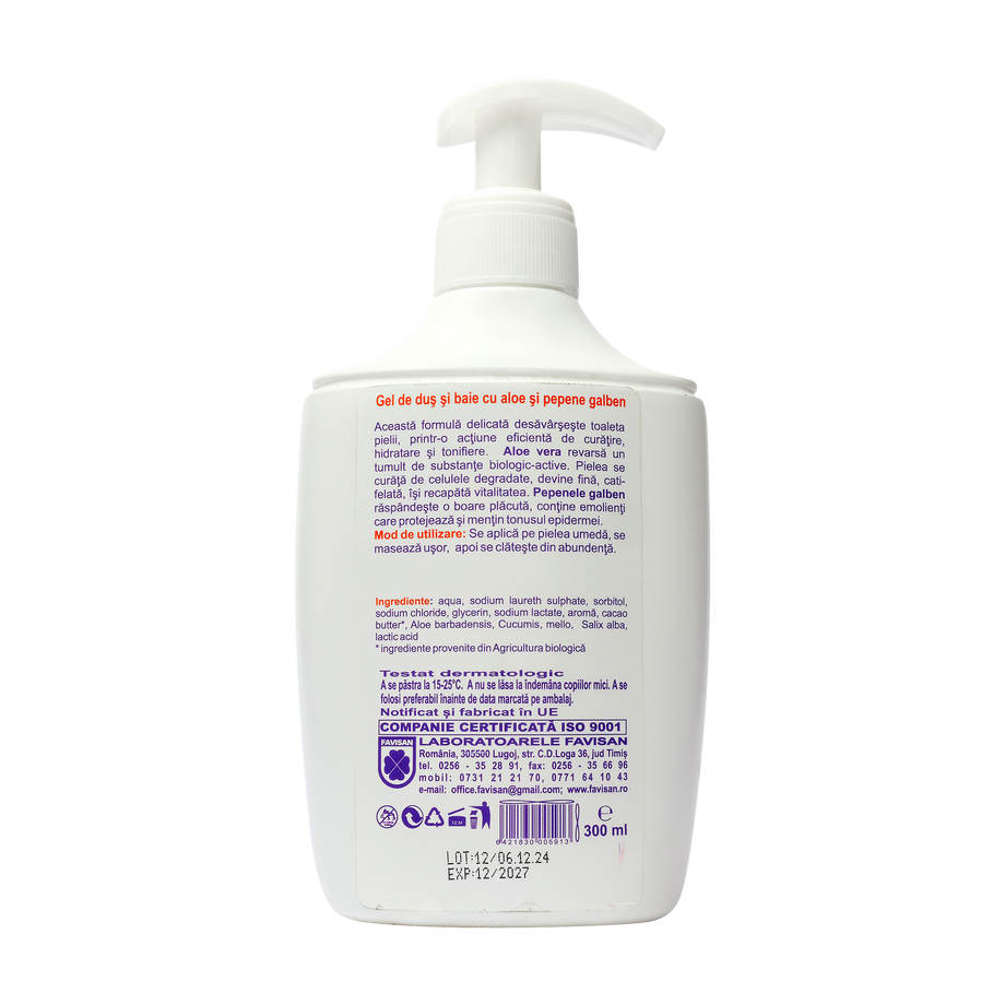 Gel de dus si baie aloe vera 300 ml