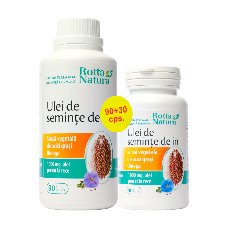 Pachet ulei seminte de in 120 capsule