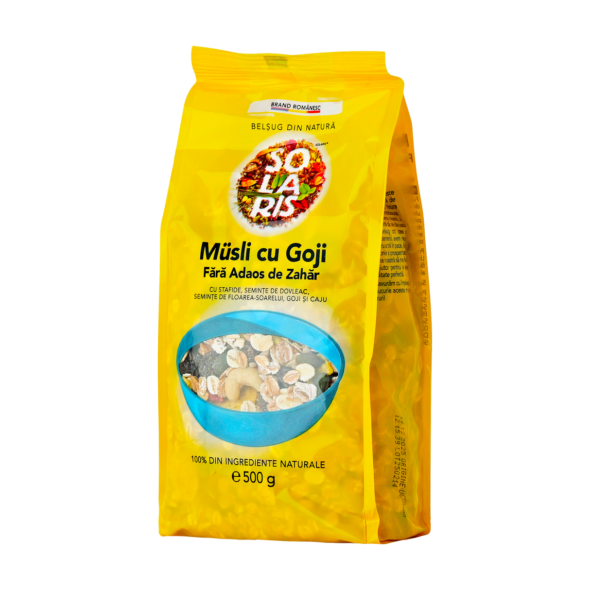 Musli cu goji fara adaos de zahar 500 g