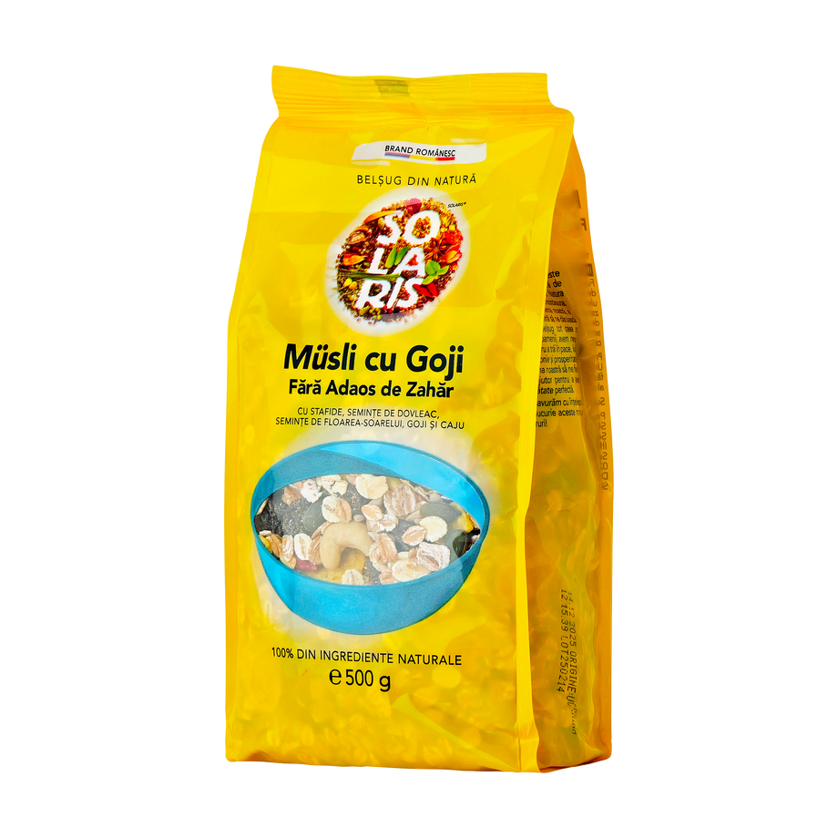 Musli cu goji fara adaos de zahar 500 g