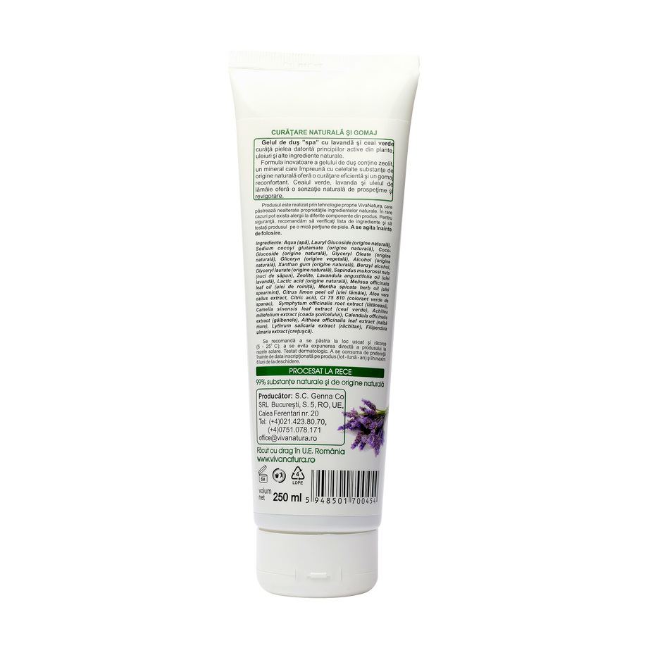 Gel dus spa cu lavanda si ceai verde 250 ml