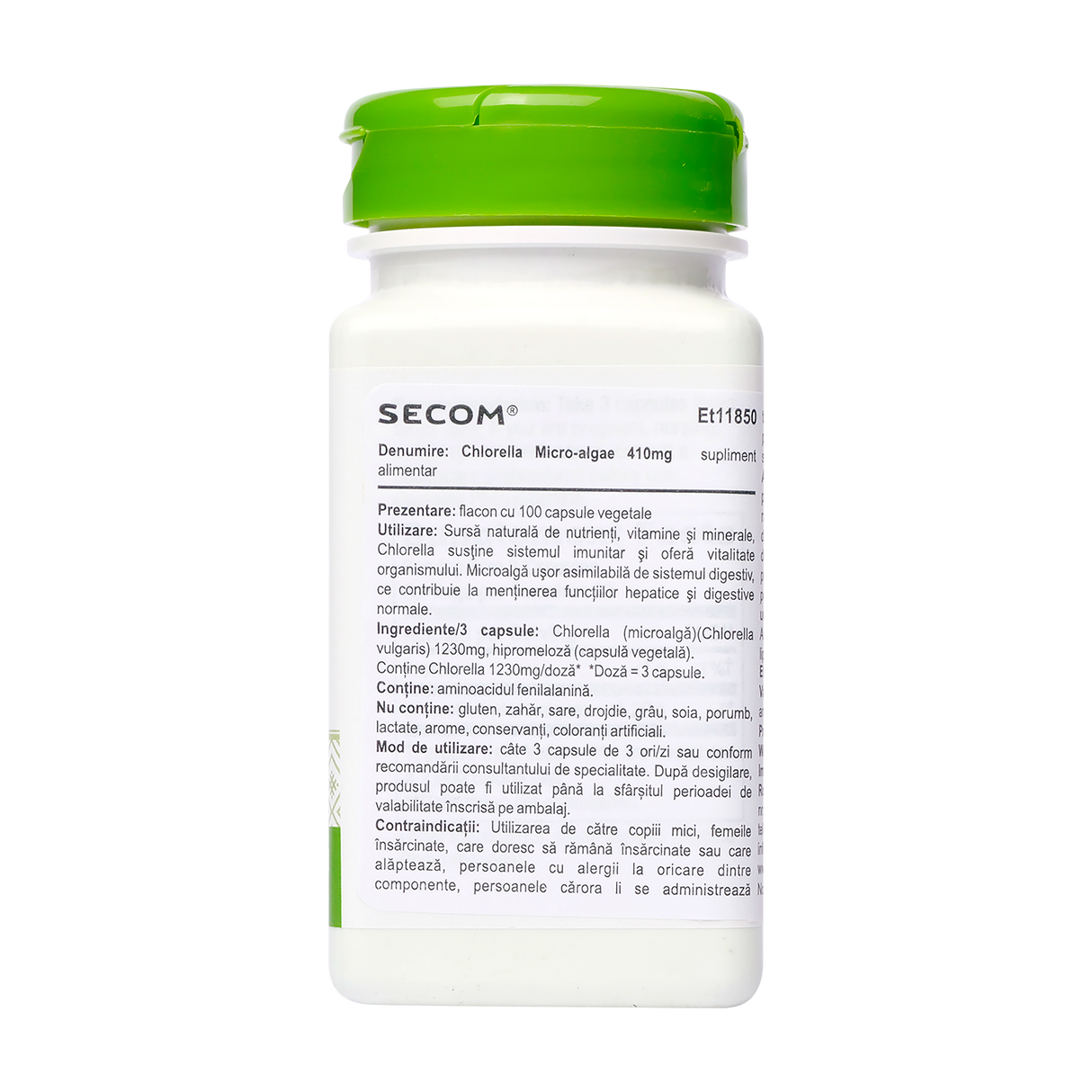 Chlorella micro - algae 410mg 100 capsule