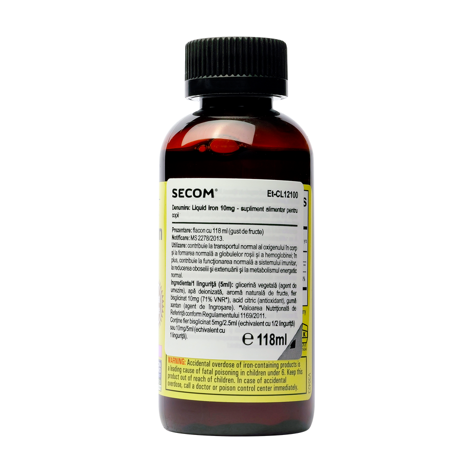 Liquid iron 10mg 118.5 ml