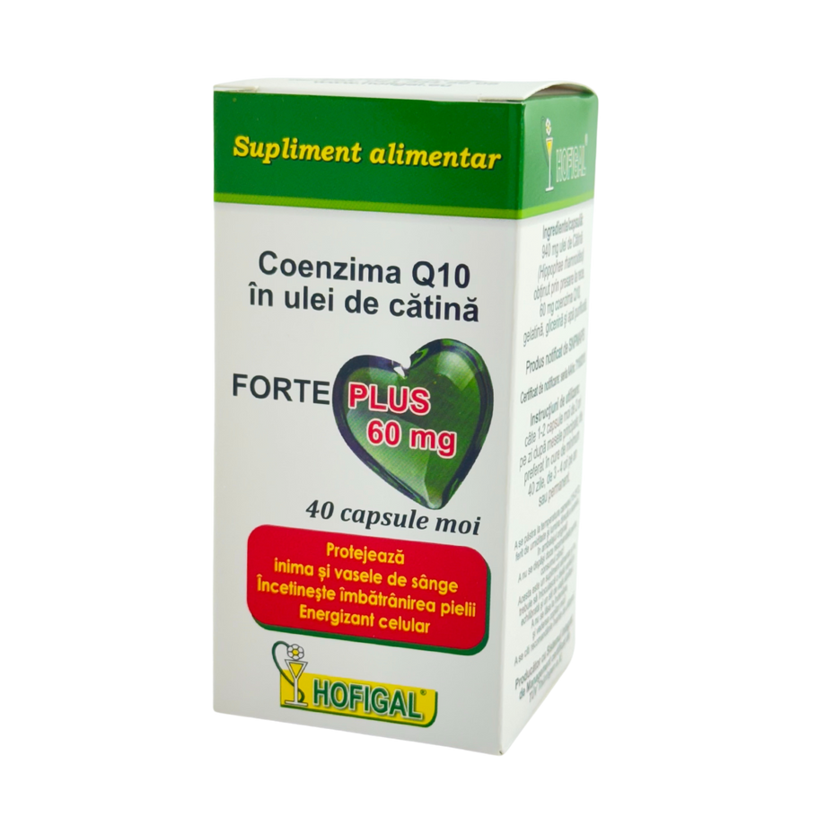 Coenzima Q10 in ulei catina forte plus 60 mg 40 capsule