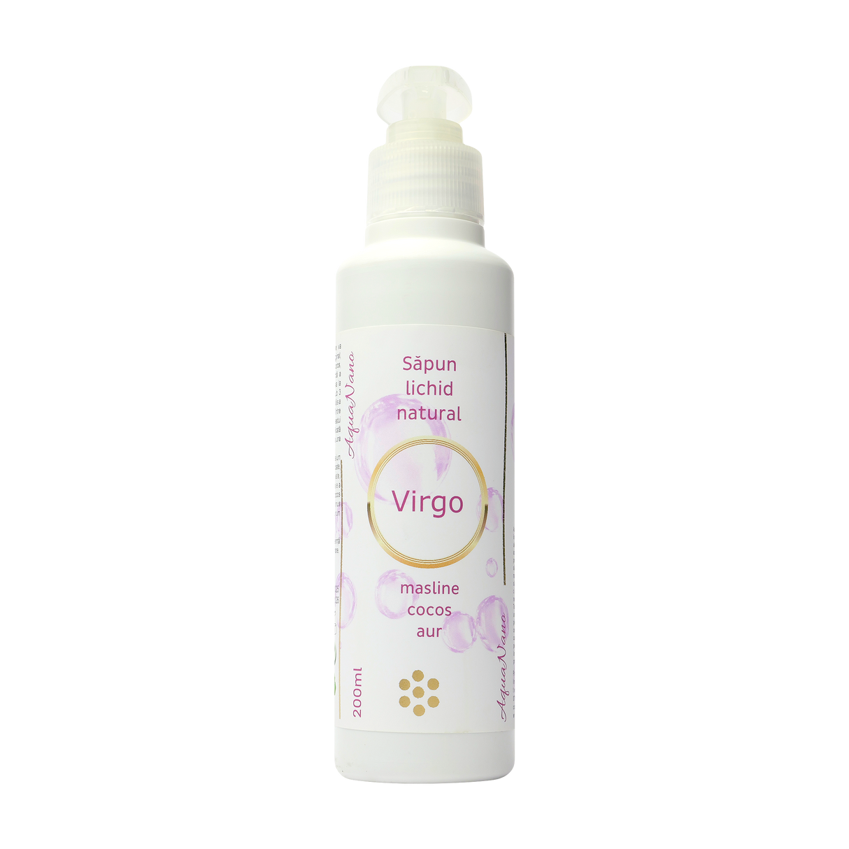 Sapun lichid natural cu aur coloidal - virgo 200 ml