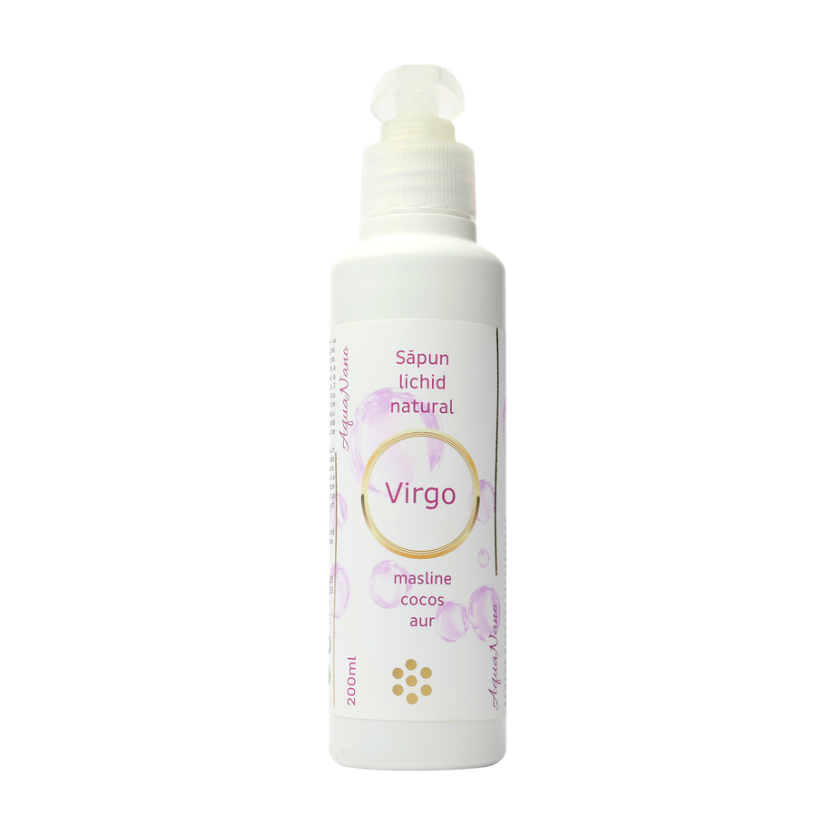 Sapun lichid natural cu aur coloidal - virgo 200 ml