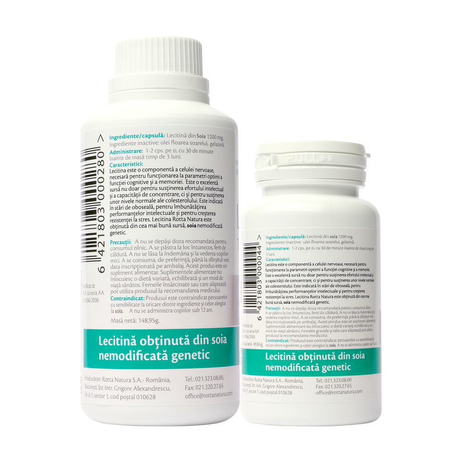 Pachet lecitina 1200mg 120 capsule