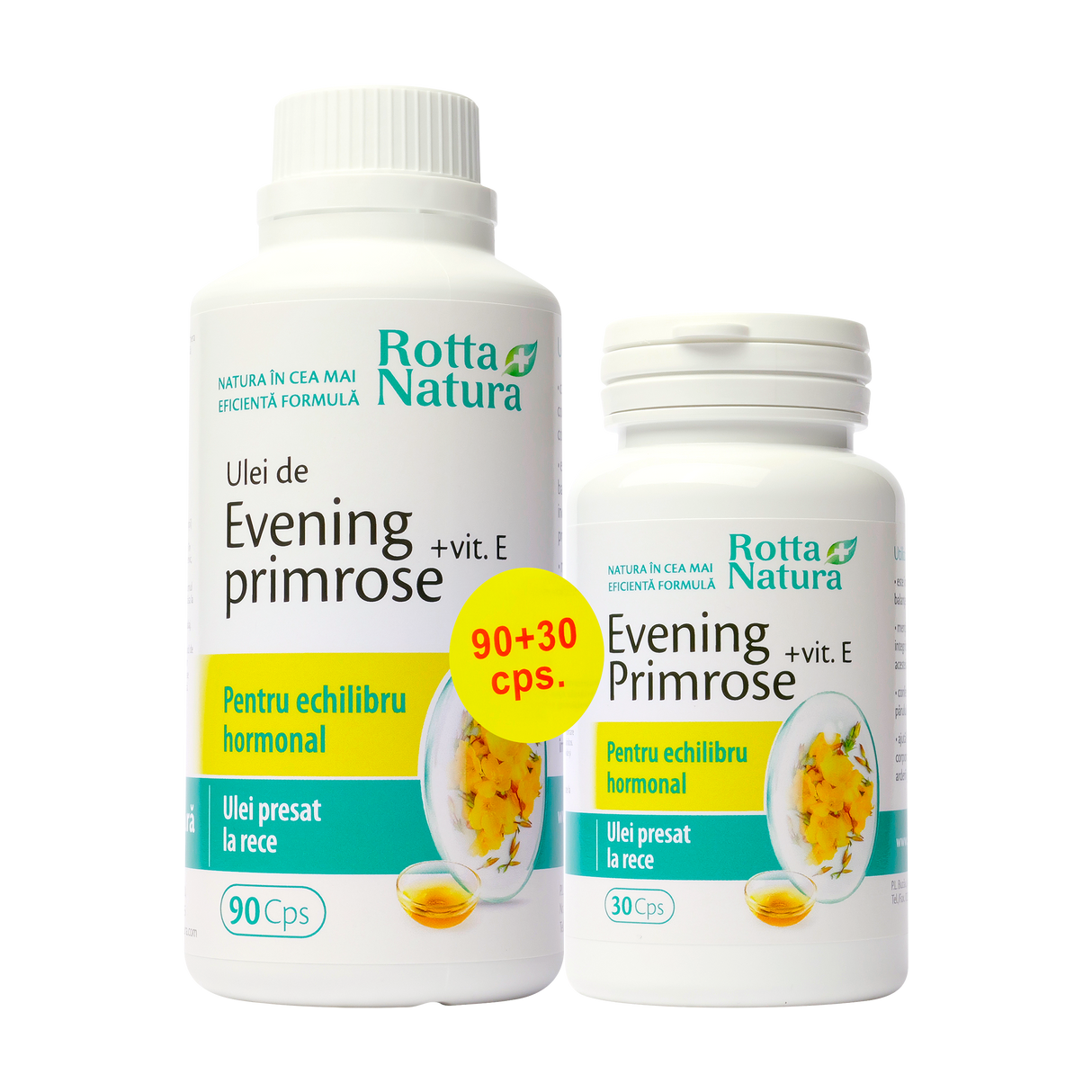 Pachet evening primrose + vitamina E 120 capsule