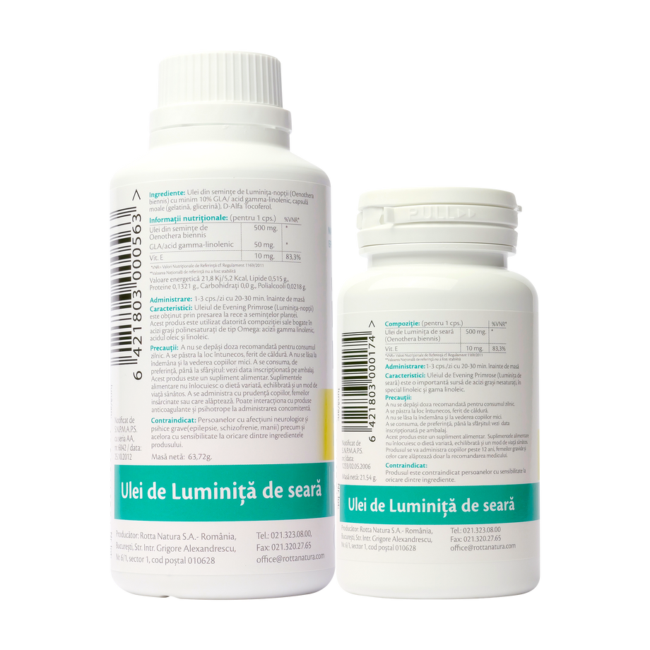 Pachet evening primrose + vitamina E 120 capsule