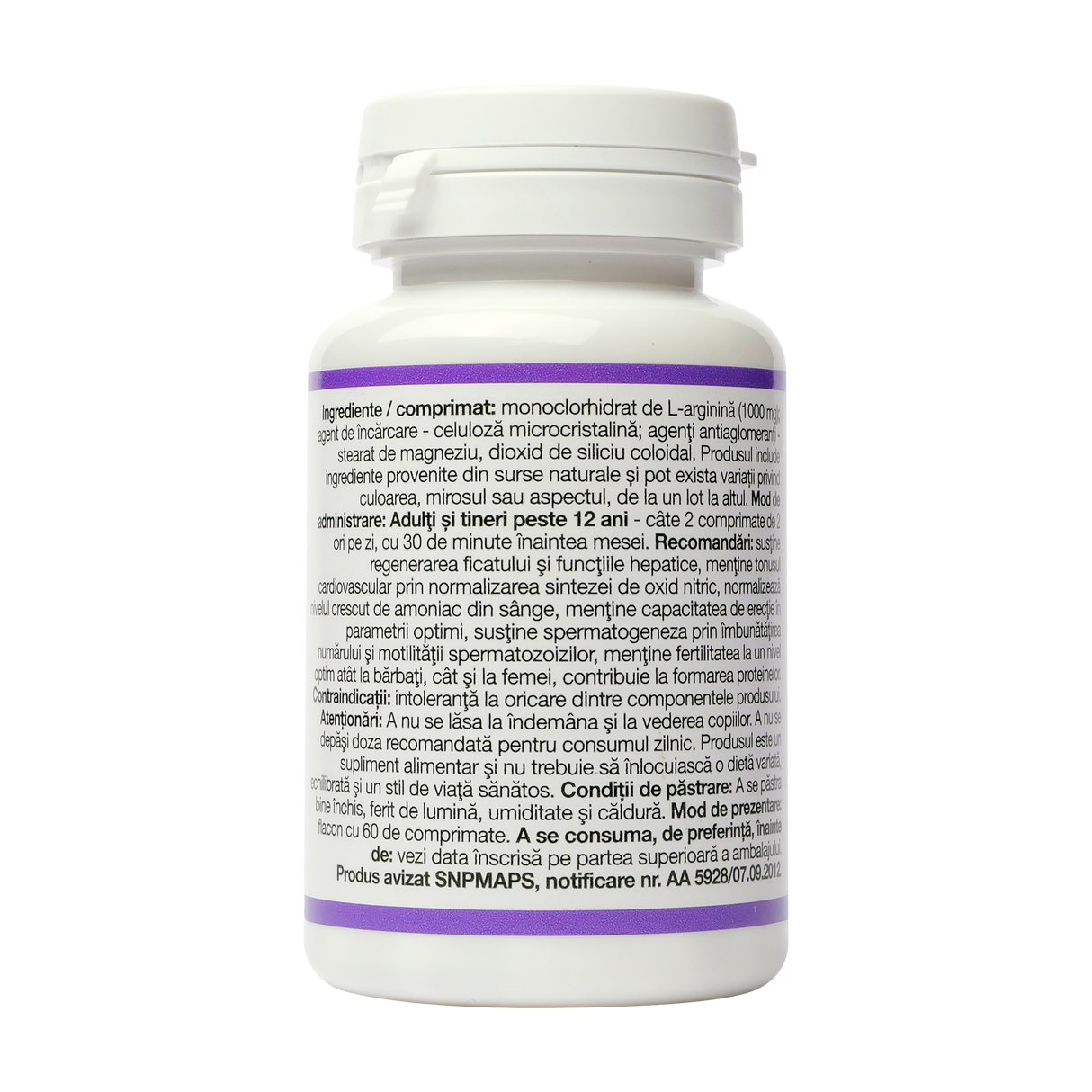L-arginina 1000mg 60 comprimate