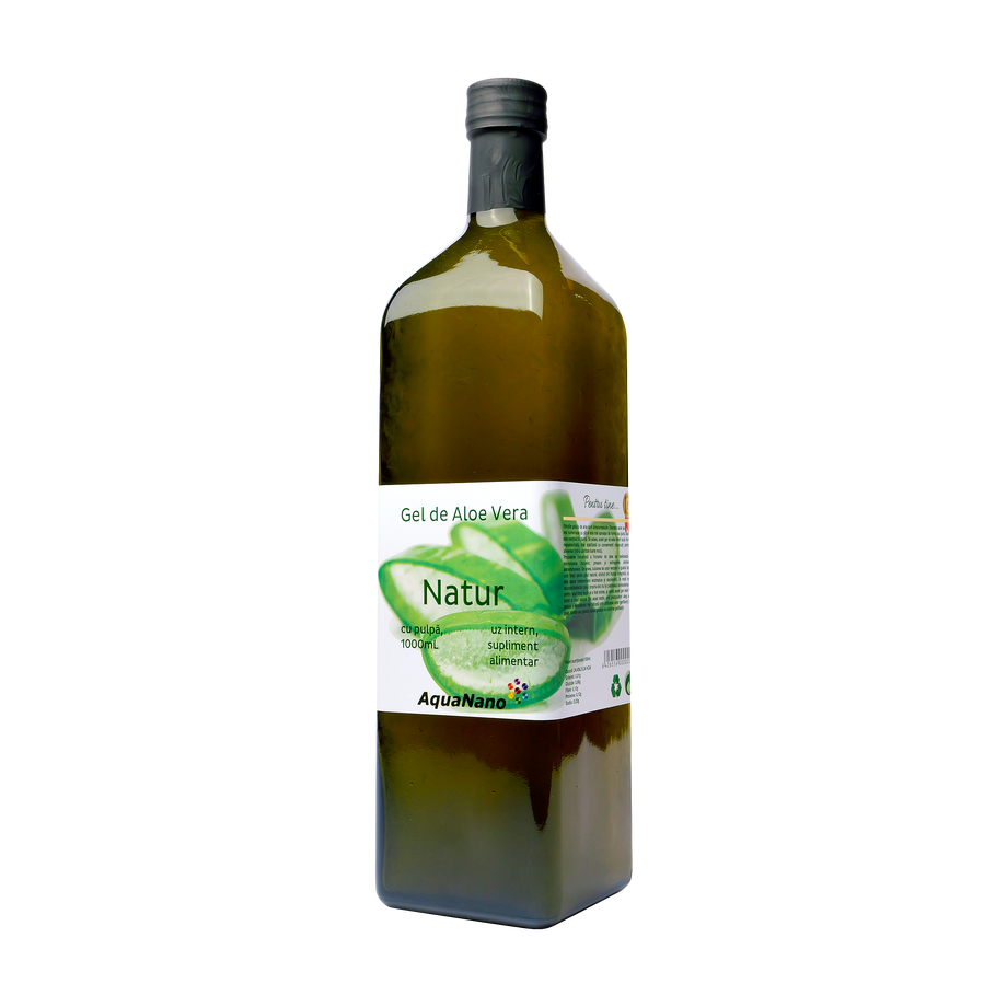 Gel aloe vera natur cu pulpa 1 l