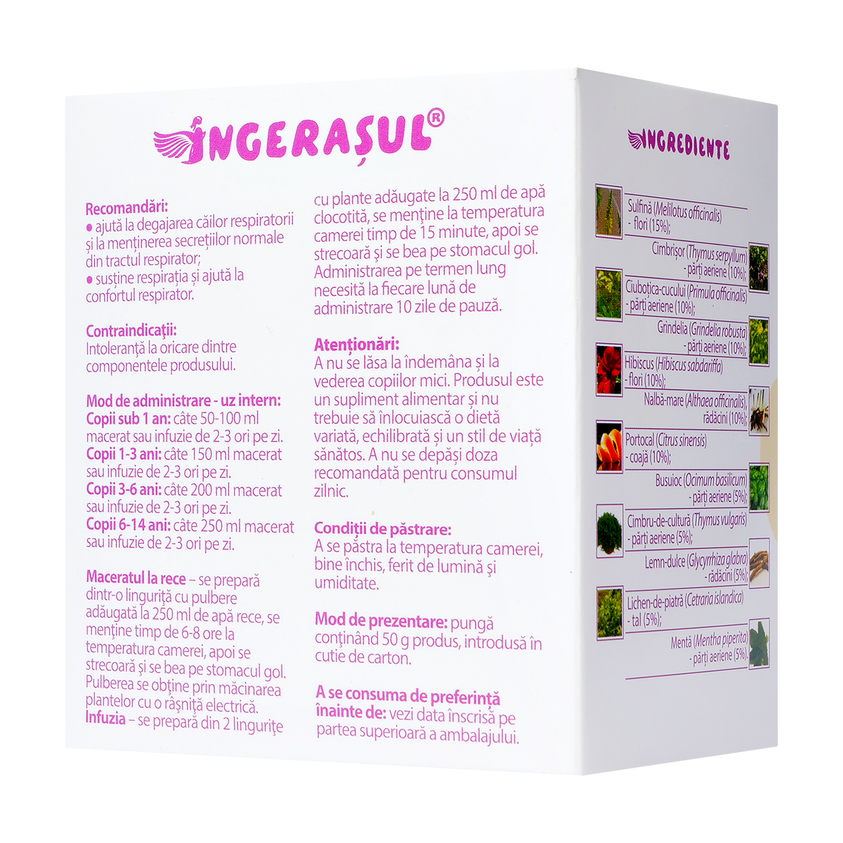 Ceai pentru tuse ingeras 50 g