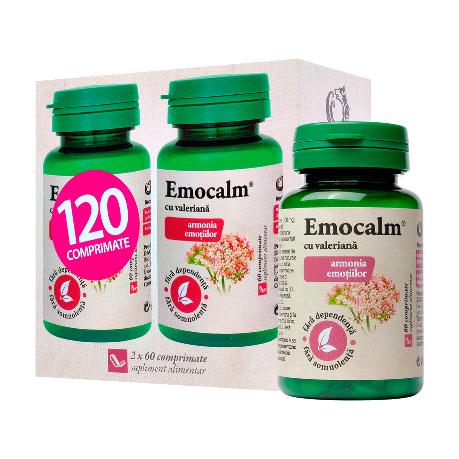 Emocalm cu valeriana 120 comprimate