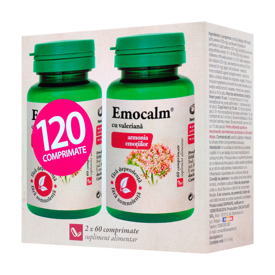 Emocalm cu valeriana 120 comprimate
