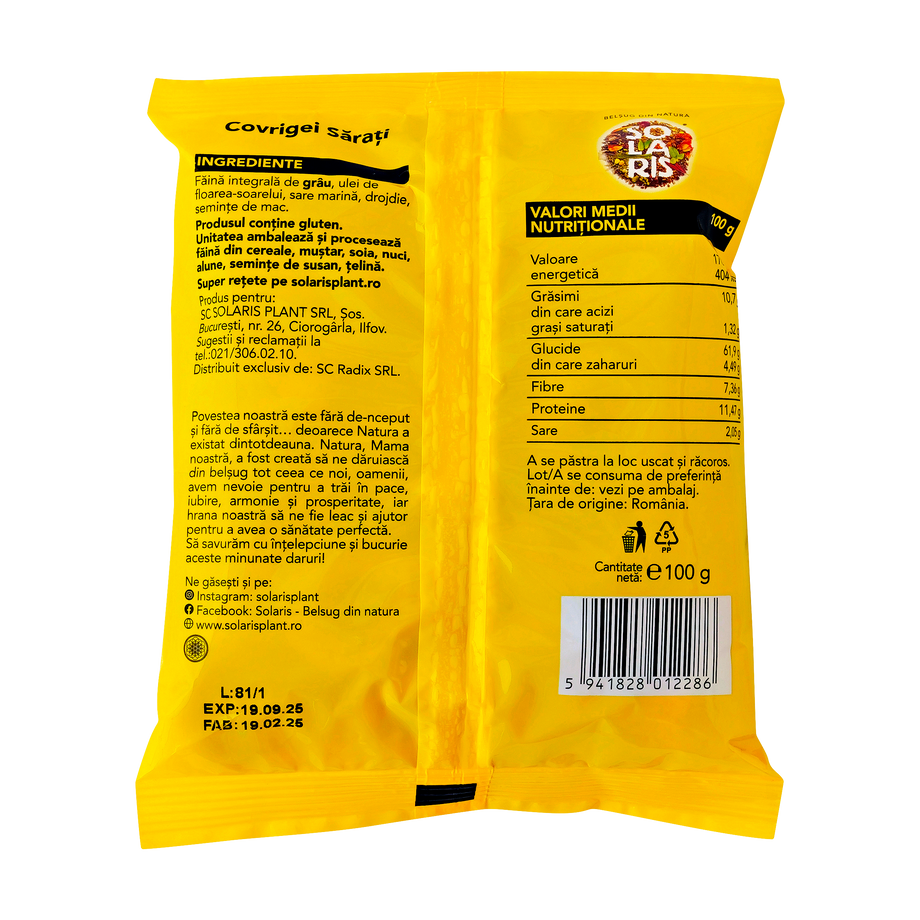 Covrigei sarati 100 g