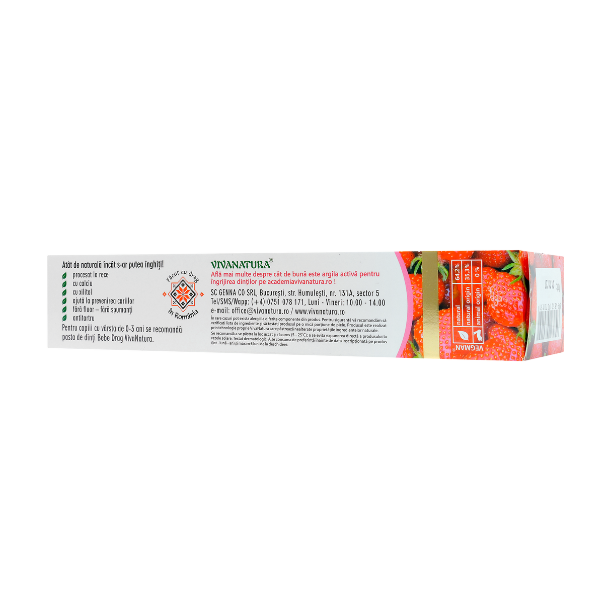 Pasta de dinti Junior capsuni 80 ml