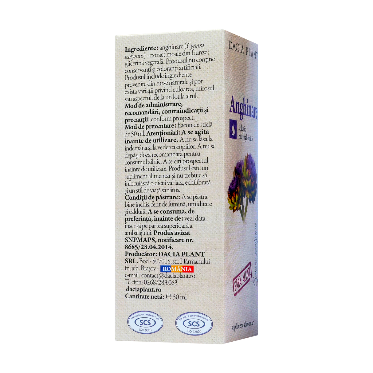 Anghinare fara alcool 50 ml