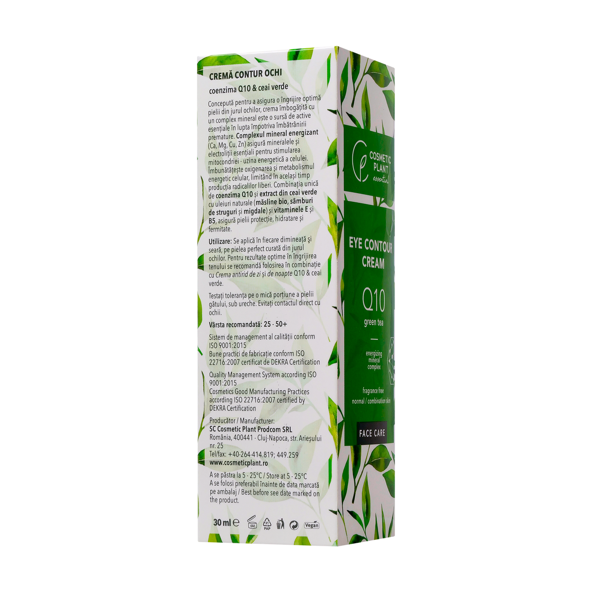 Crema contur ochi Q10 mineral complex 30 ml