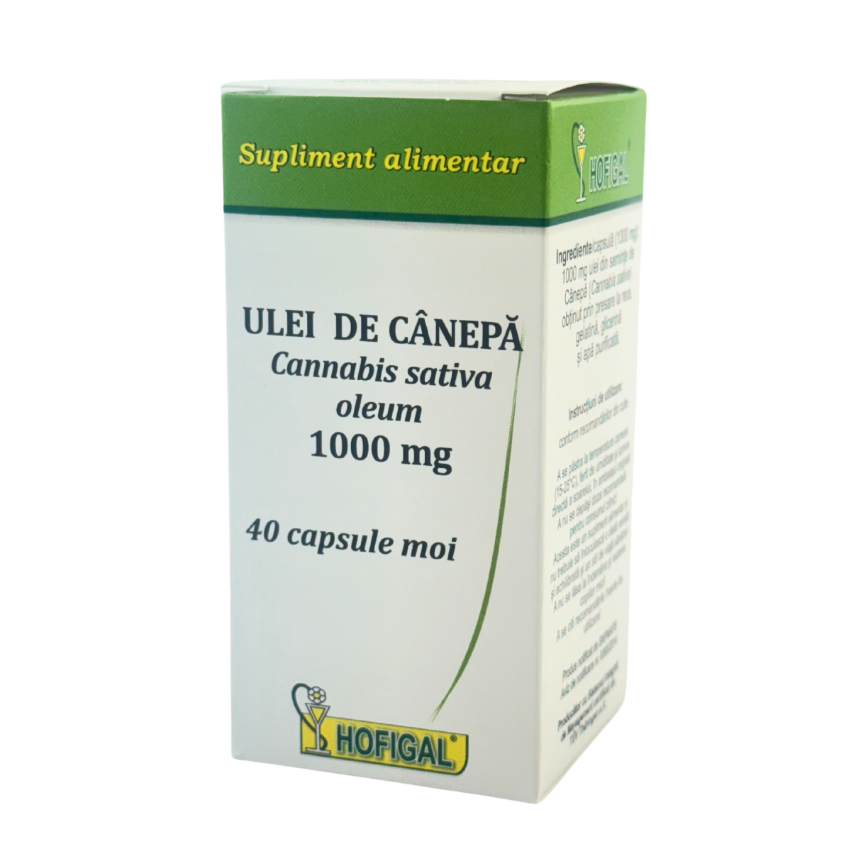 Ulei canepa 1000mg 40 capsule