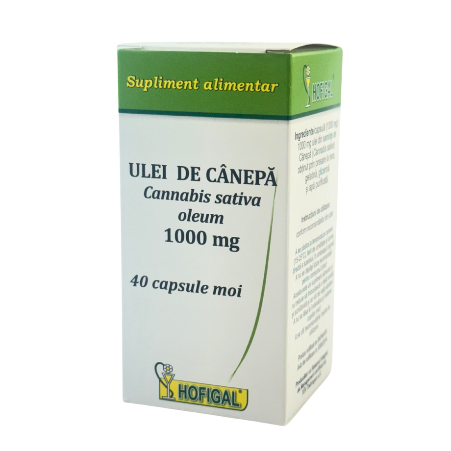 Ulei canepa 1000mg 40 capsule