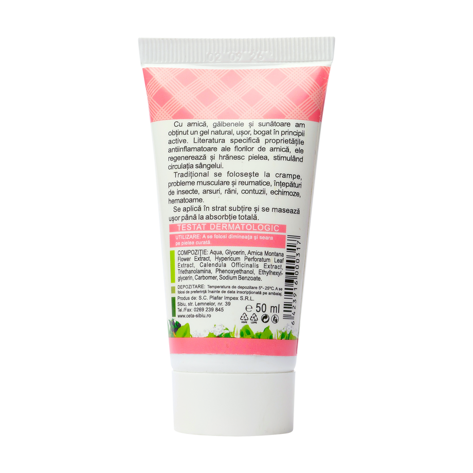 Gel arnica, sunatoare si galbenele 50 ml