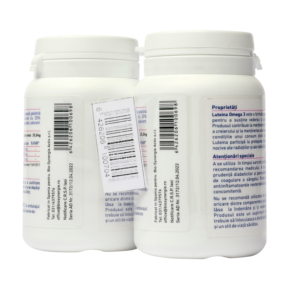Pachet - luteina Omega 3 30 capsule 1+1 GRATIS