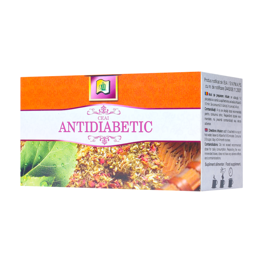 Ceai antidiabetic 20 plicuri Stefmar