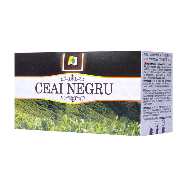 Negru Ceai negru frunza 20 plicuri – Solaris