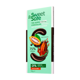 Ciocolata amaruie 75% cacao cu indulcitor din stevia 90 g
