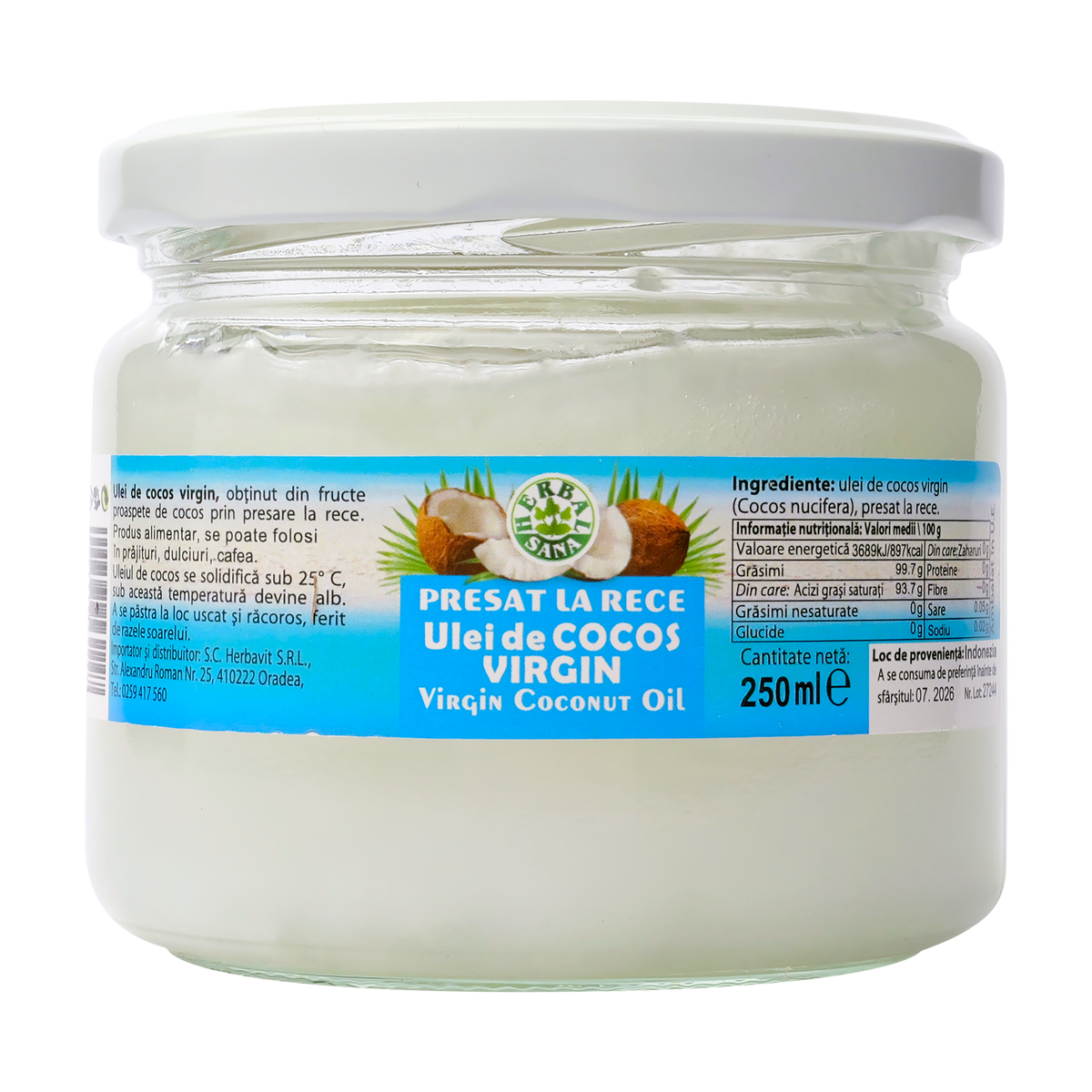 Ulei cocos 250 ml