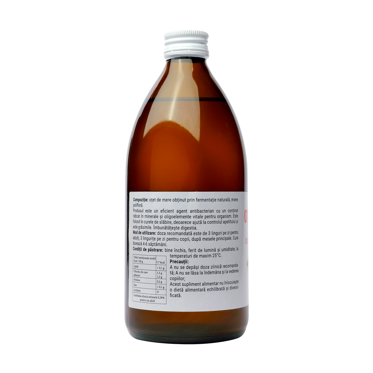 Otet de mere cu miere de albine 500 ml