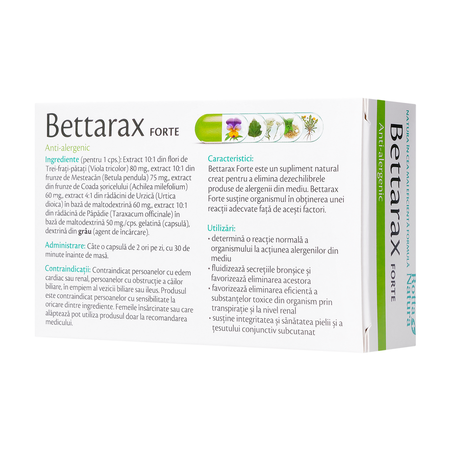 Bettarax forte antialergic 30 capsule