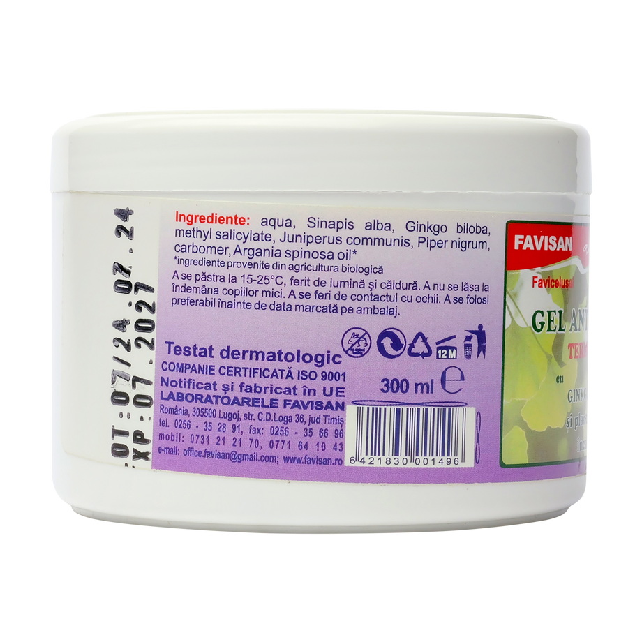 Gel termoactiv anticelulitic favicelusal 300 ml