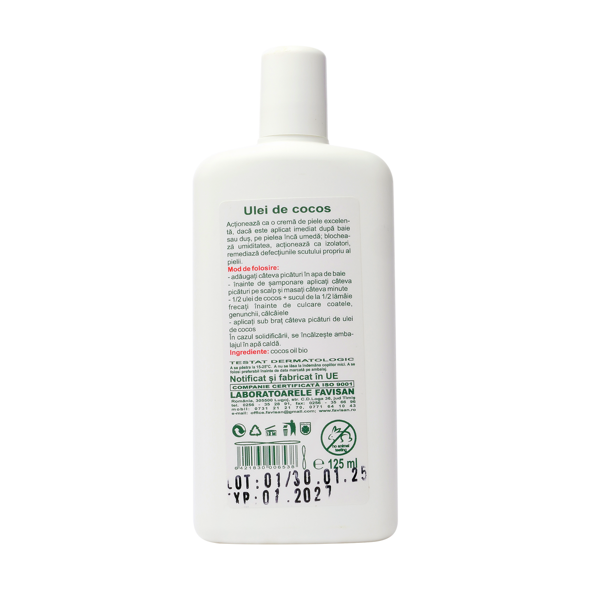 Ulei cocos 125 ml