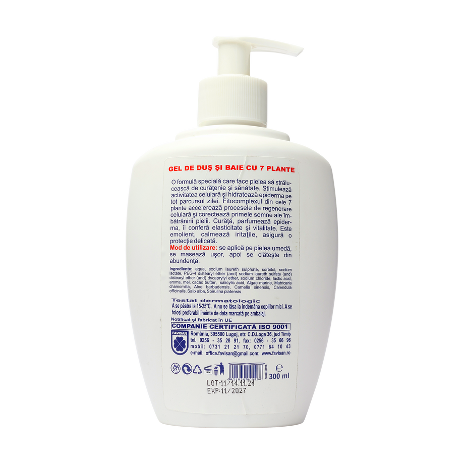 Gel dus si baie cu 7 plante 300 ml