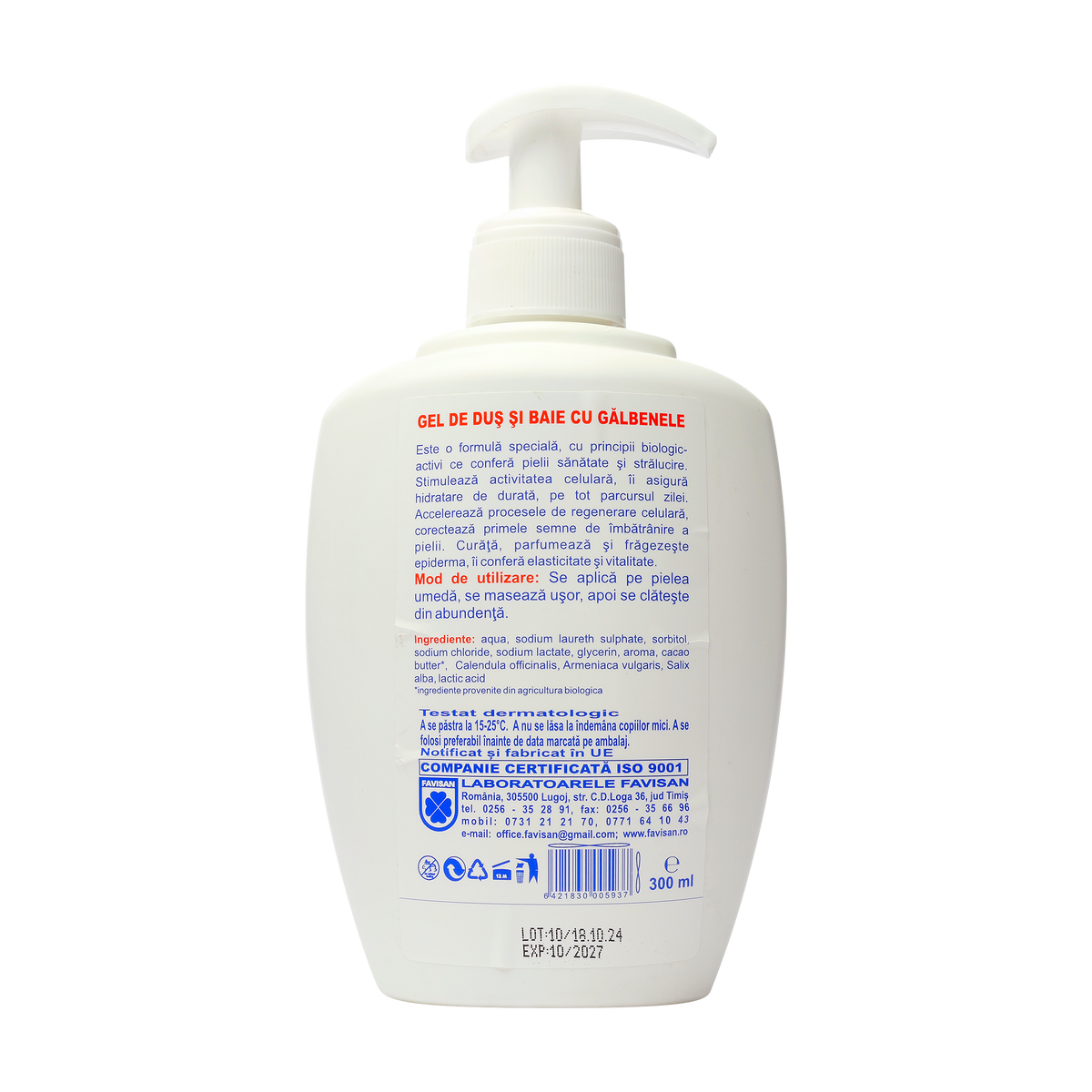 Gel dus si baie cu galbenele 300 ml