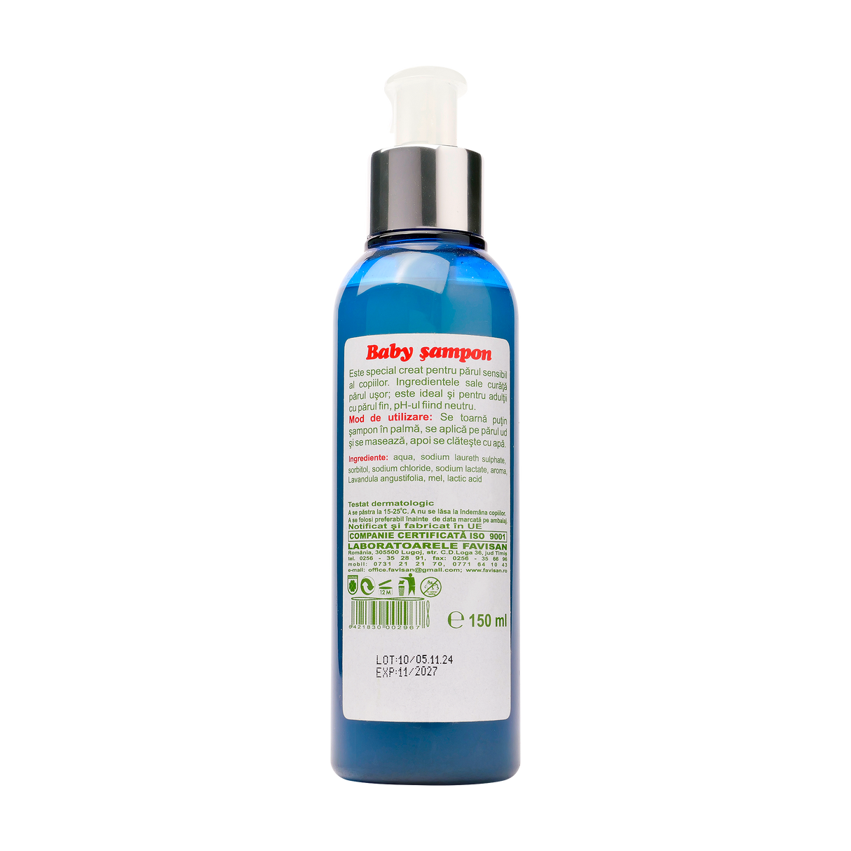 Sampon cu miere favibaby 150 ml